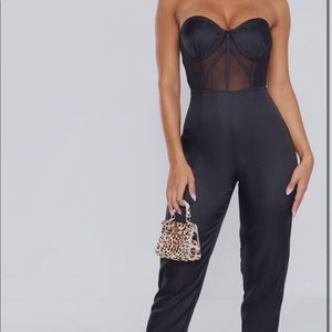 Mesh dress jumpsuit